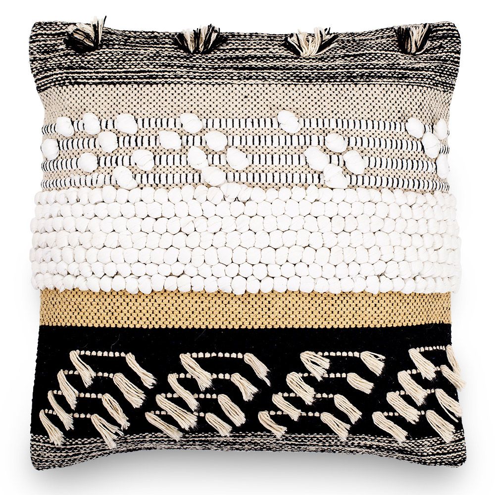 Cuscino Quadrato di Cotone in Stile Boho Bali fodera + imbottitura - Claudia
