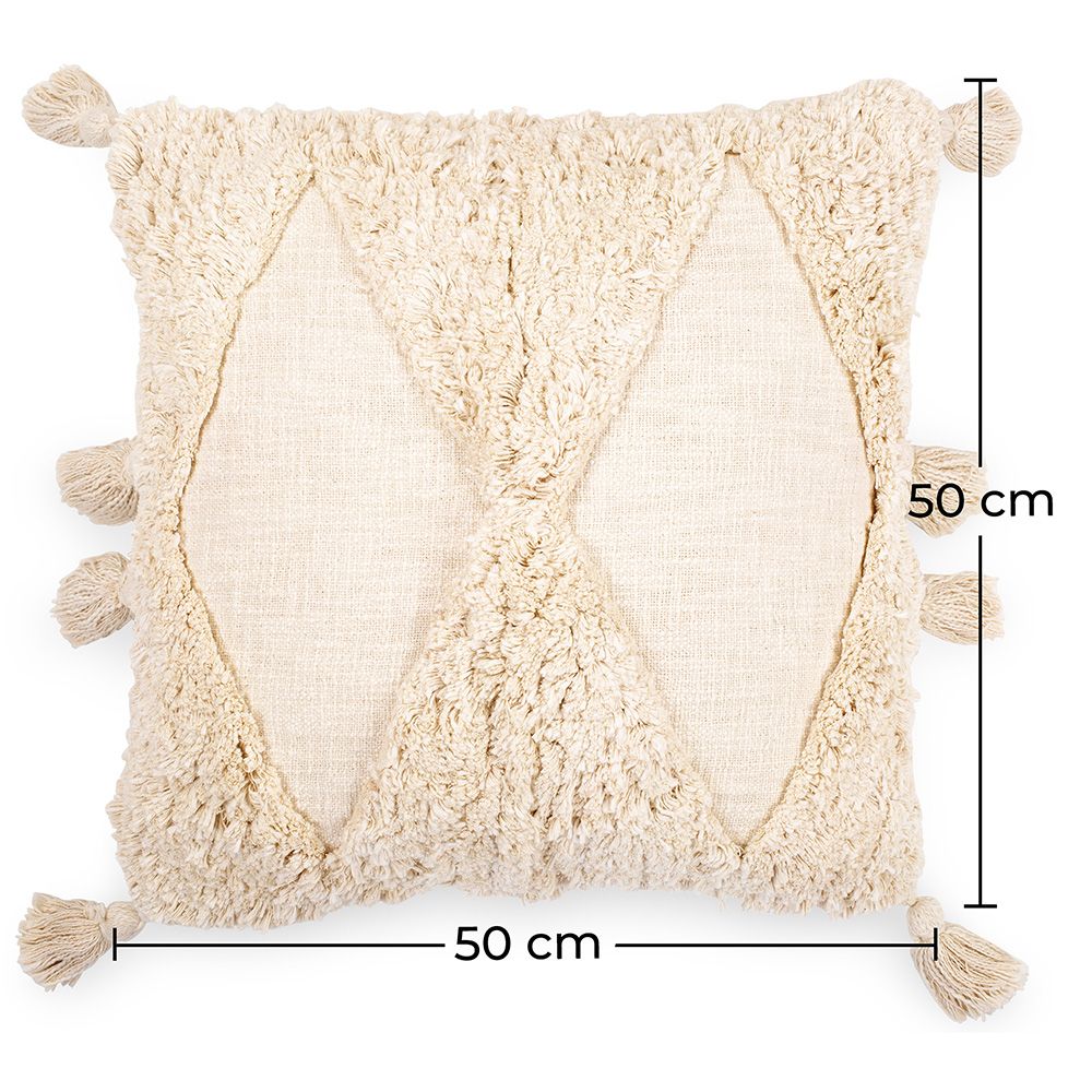 Cuscino Quadrato di Cotone in Stile Boho Bali fodera + imbottitura - Laily