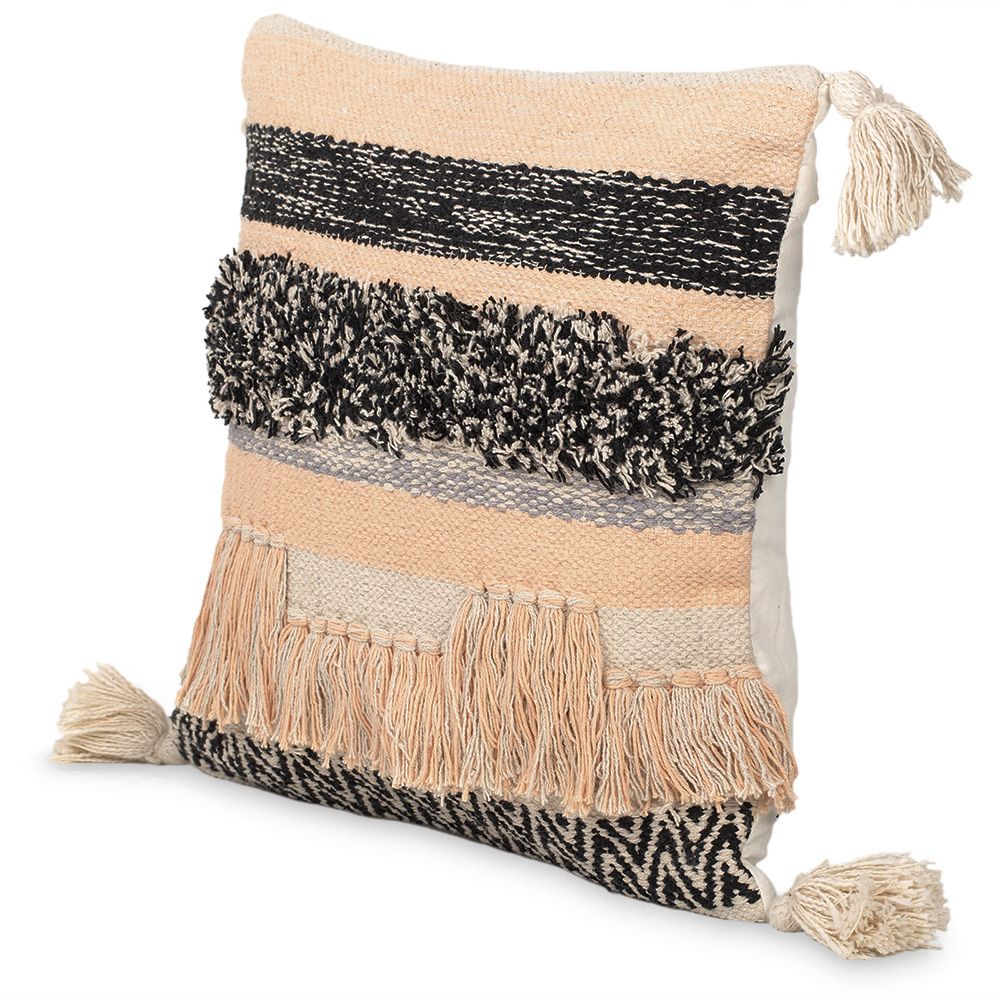 Cuscino Quadrato di Cotone in Stile Boho Bali fodera + imbottitura - Ava