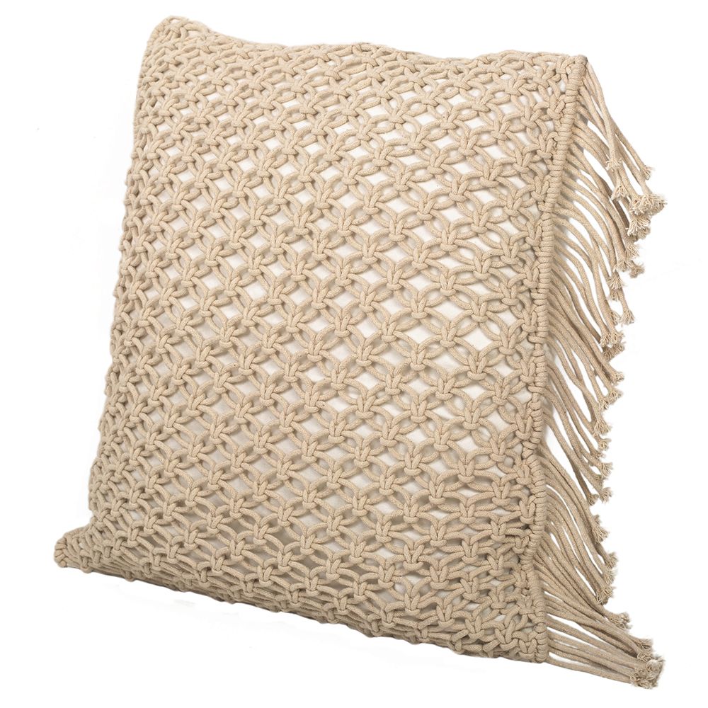 Cuscino Quadrato di Cotone in Stile Boho Bali fodera + imbottitura - Stella