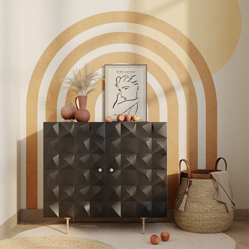 Credenza in stile in Legno - Nero - Yab