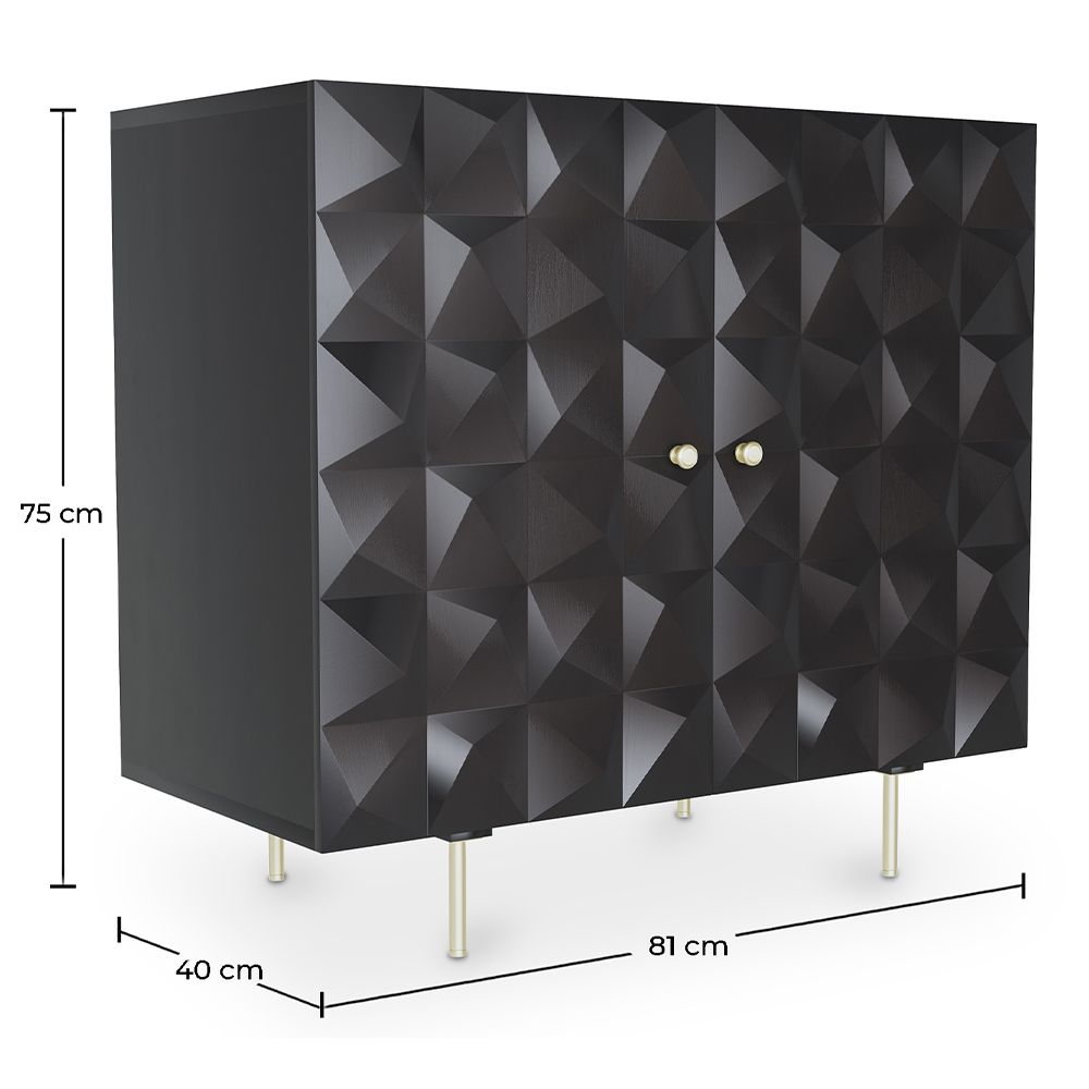 Credenza in stile in Legno - Nero - Yab