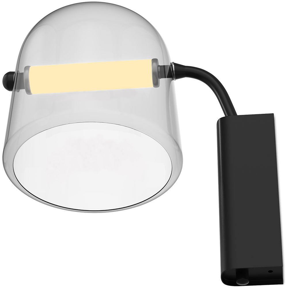 Lampada da parete a LED in vetro fumè, design moderno - Nam