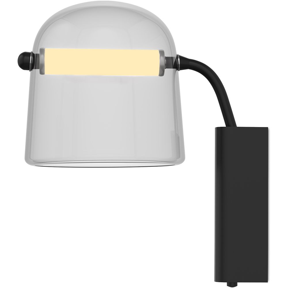 Lampada da parete a LED in vetro fumè, design moderno - Nam