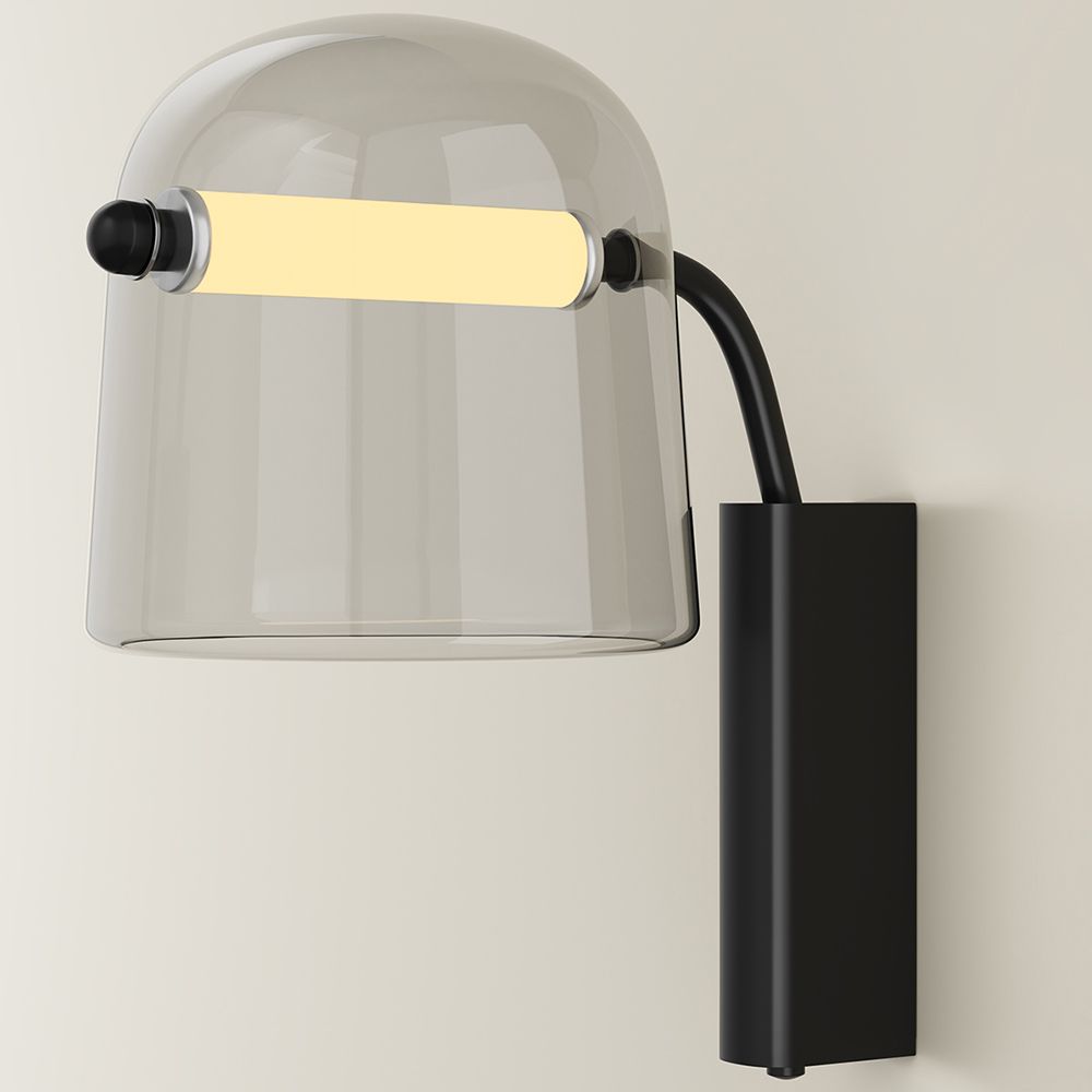 Lampada da parete a LED in vetro fumè, design moderno - Nam