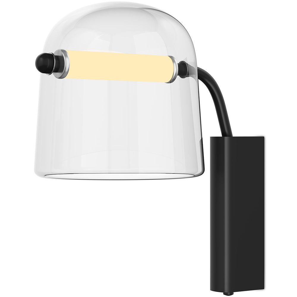 Lampada da parete a LED in vetro fumè, design moderno - Nam