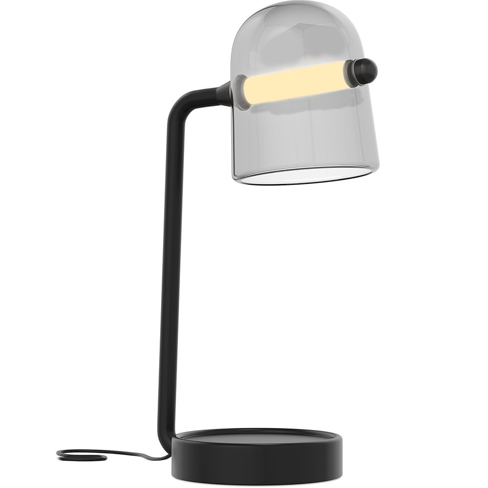 Lampada da tavolo a LED in vetro fumè, design moderno - Nam