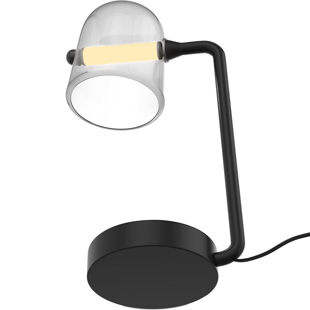 Lampada da tavolo a LED in vetro fumè, design moderno - Nam