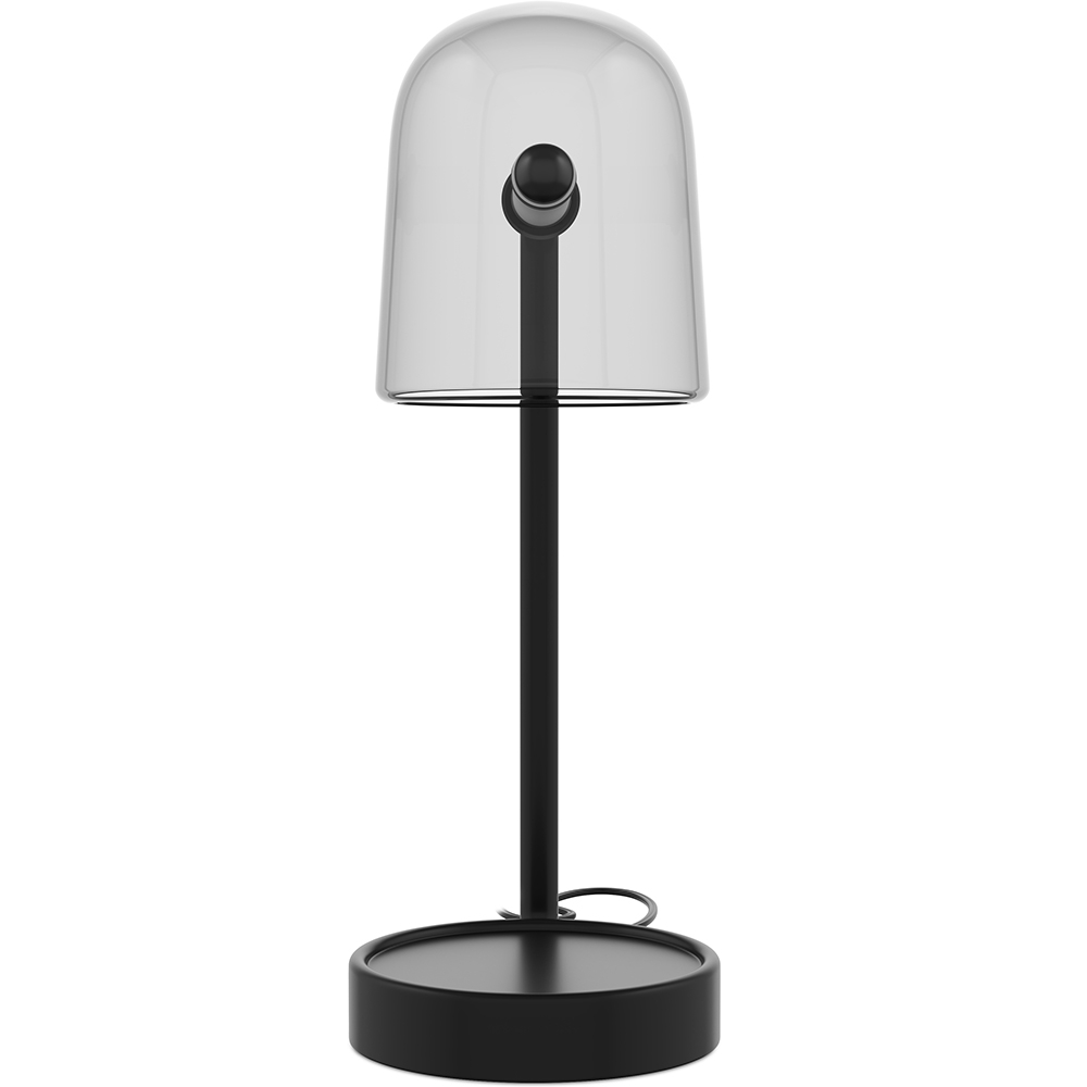 Lampada da tavolo a LED in vetro fumè, design moderno - Nam