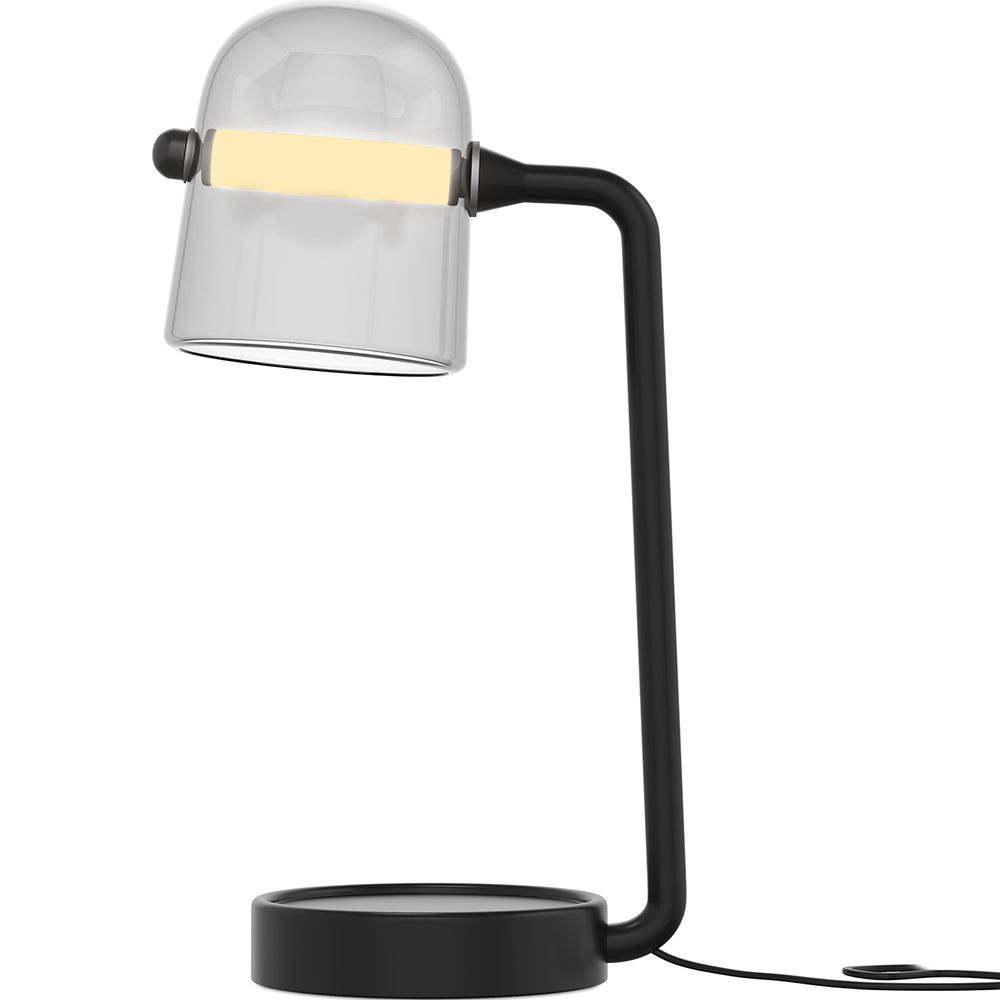 Lampada da tavolo a LED in vetro fumè, design moderno - Nam