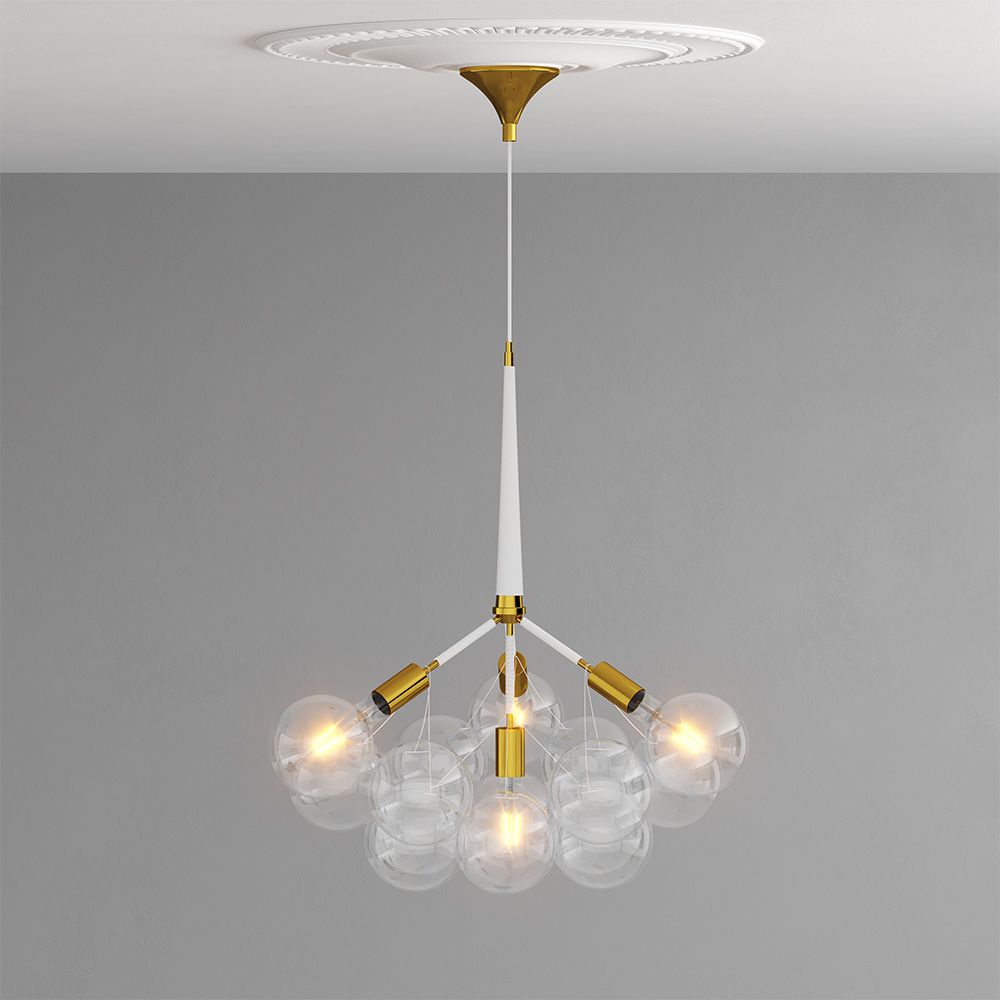 Lampada a soffitto con sfere di vetro - Lampada a sospensione - 12 globi - Plaus