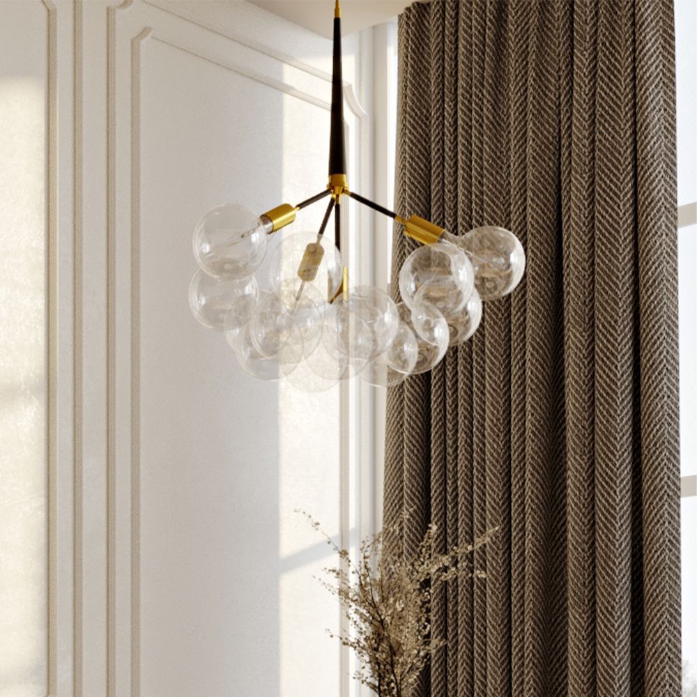 Lampadario con 3 lampadine e 9 bulbi decorativi, design moderno - Plaus