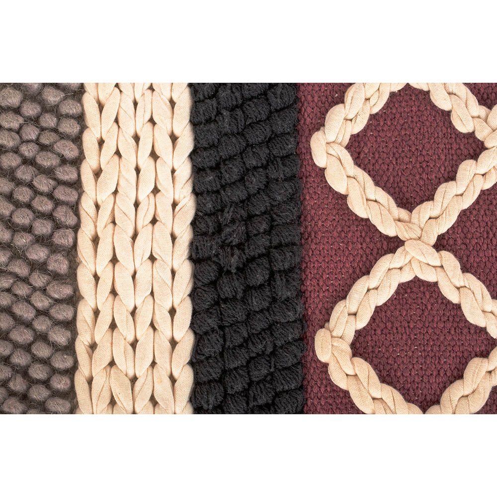 Pouf a Cubo Stile Boho Bali 100% Cotone Con Motivo Colorato - Munbay Bali