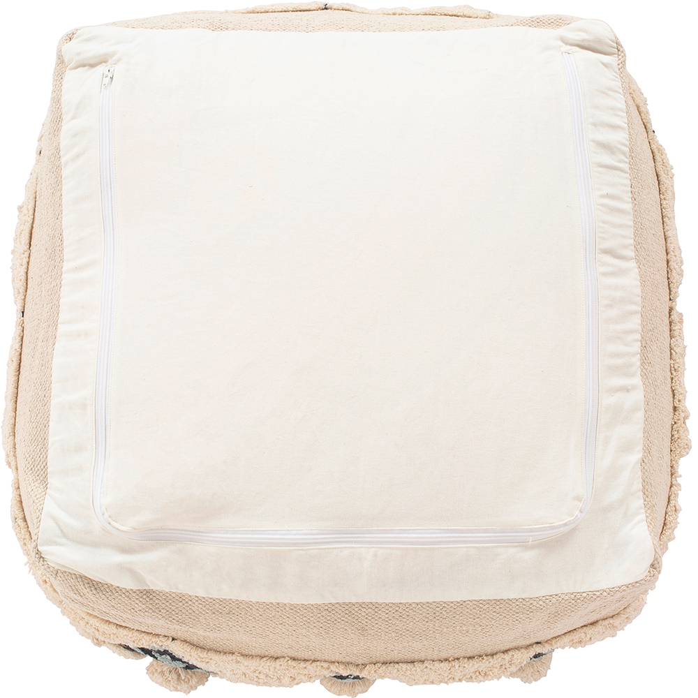 Pouf a Cubo Stile Boho Bali 100% Cotone Con Motivo Colorato - Iris Bali
