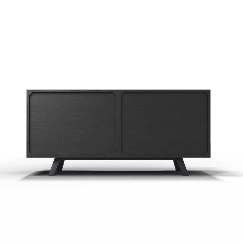Credenza in Legno Naturale - Stile Vintage - Nero -  Oga