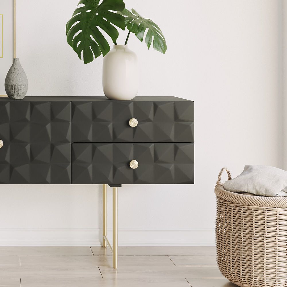 Consolle in Legno - Credenza in stile Vintage - Nero - Fros