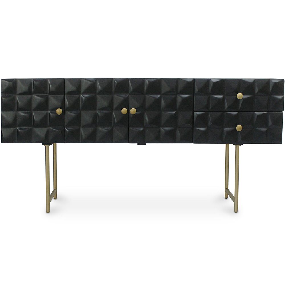 Consolle in Legno - Credenza in stile Vintage - Nero - Fros