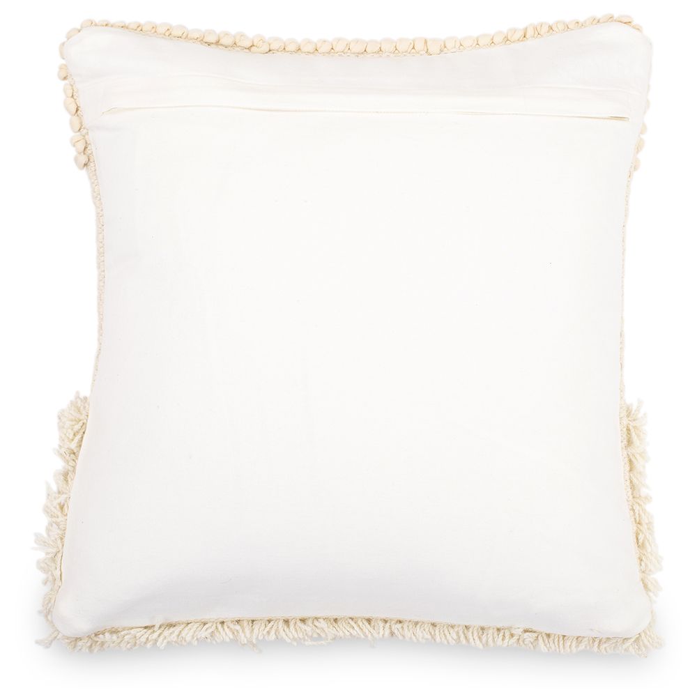Cuscino Quadrato in Stile Boho Bali, Lana e Cotone fodera + imbottitura - Margaret