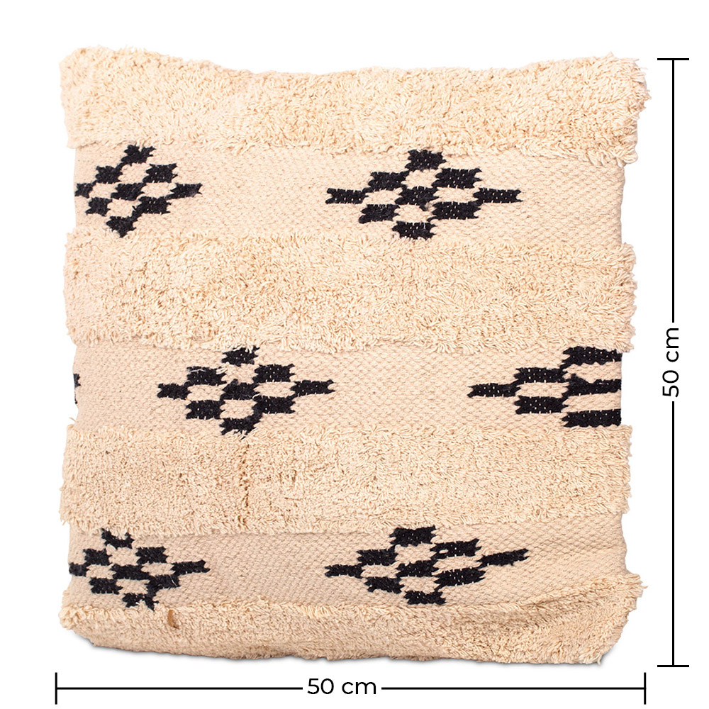 Cuscino Quadrato di Cotone in Stile Boho Bali fodera + imbottitura - Narcissa