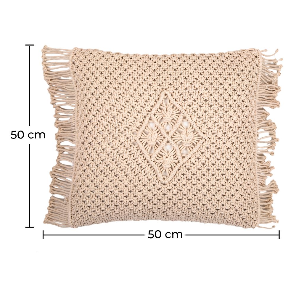 Cuscino Quadrato di Cotone in Stile Boho Bali fodera + imbottitura - Mecanda