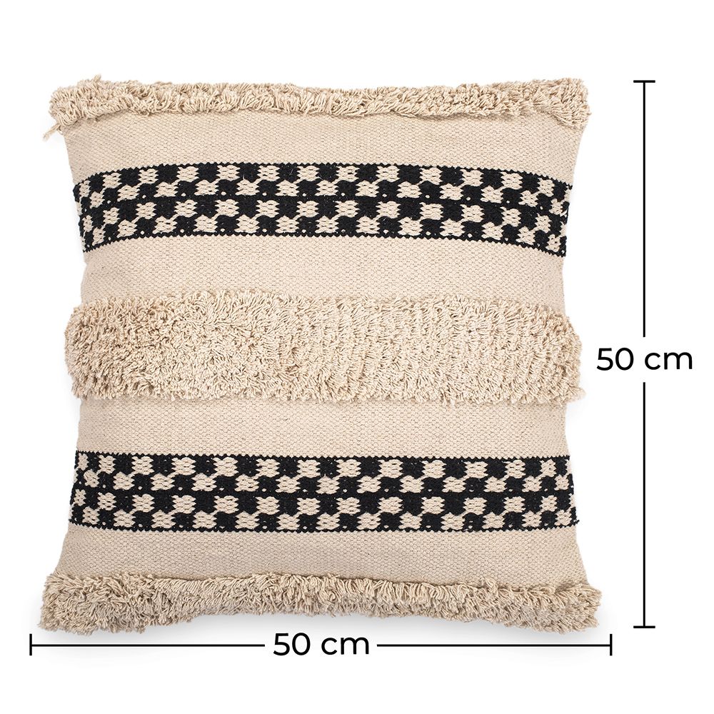 Cuscino Quadrato di Cotone in Stile Boho Bali fodera + imbottitura - Sefra