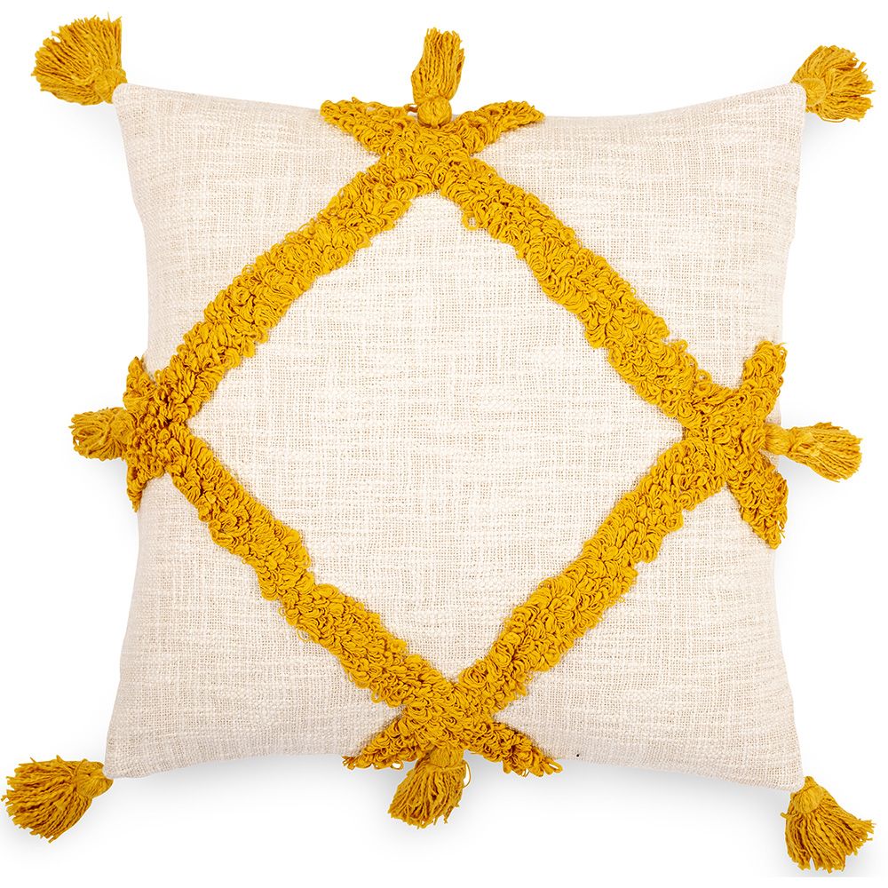 Cuscino Quadrato di Cotone in Stile Boho Bali fodera + imbottitura - Olra