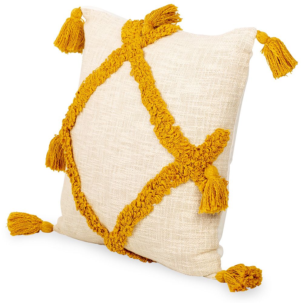 Cuscino Quadrato di Cotone in Stile Boho Bali fodera + imbottitura - Olra