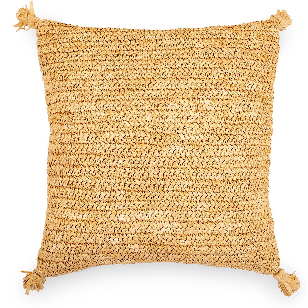Federa per cuscino Carol 100% Rafia - Stile Rustico - 50x50 cm fodera + imbottitura