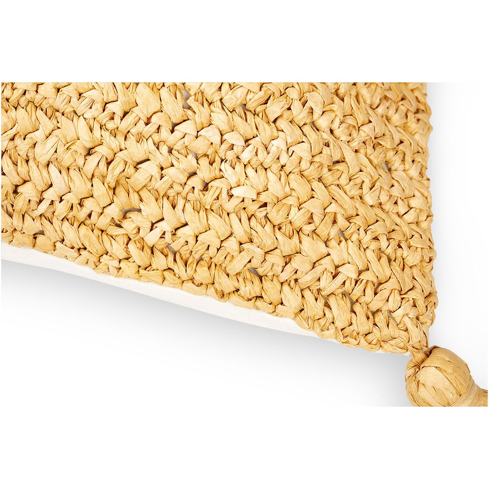 Federa per cuscino Carol 100% Rafia - Stile Rustico - 50x50 cm fodera + imbottitura