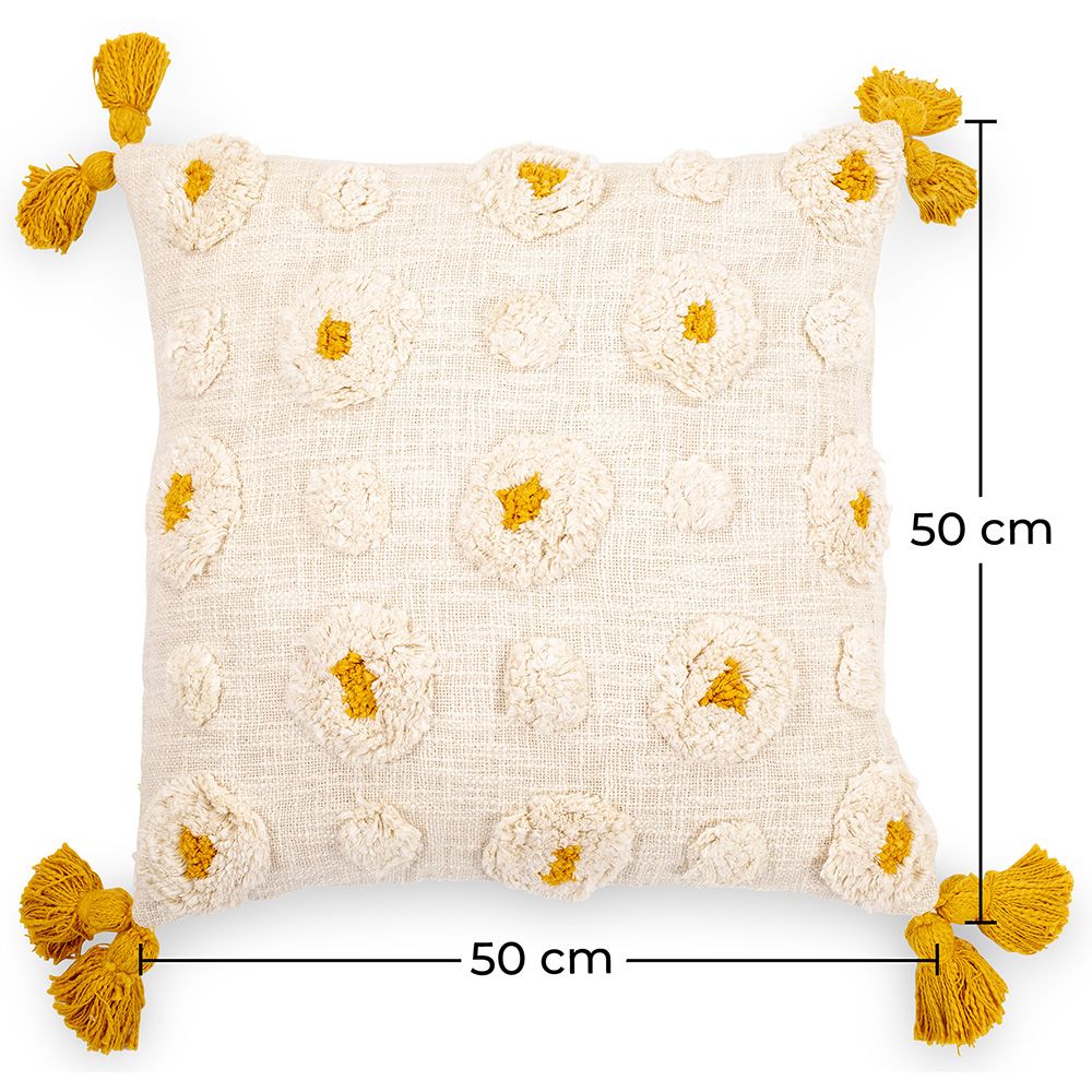 Cuscino Quadrato di Cotone in Stile Boho Bali fodera + imbottitura - Hazel