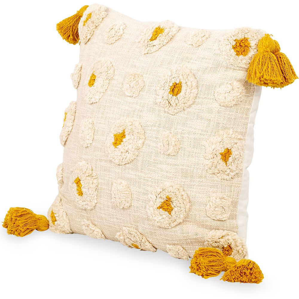 Cuscino Quadrato di Cotone in Stile Boho Bali fodera + imbottitura - Hazel