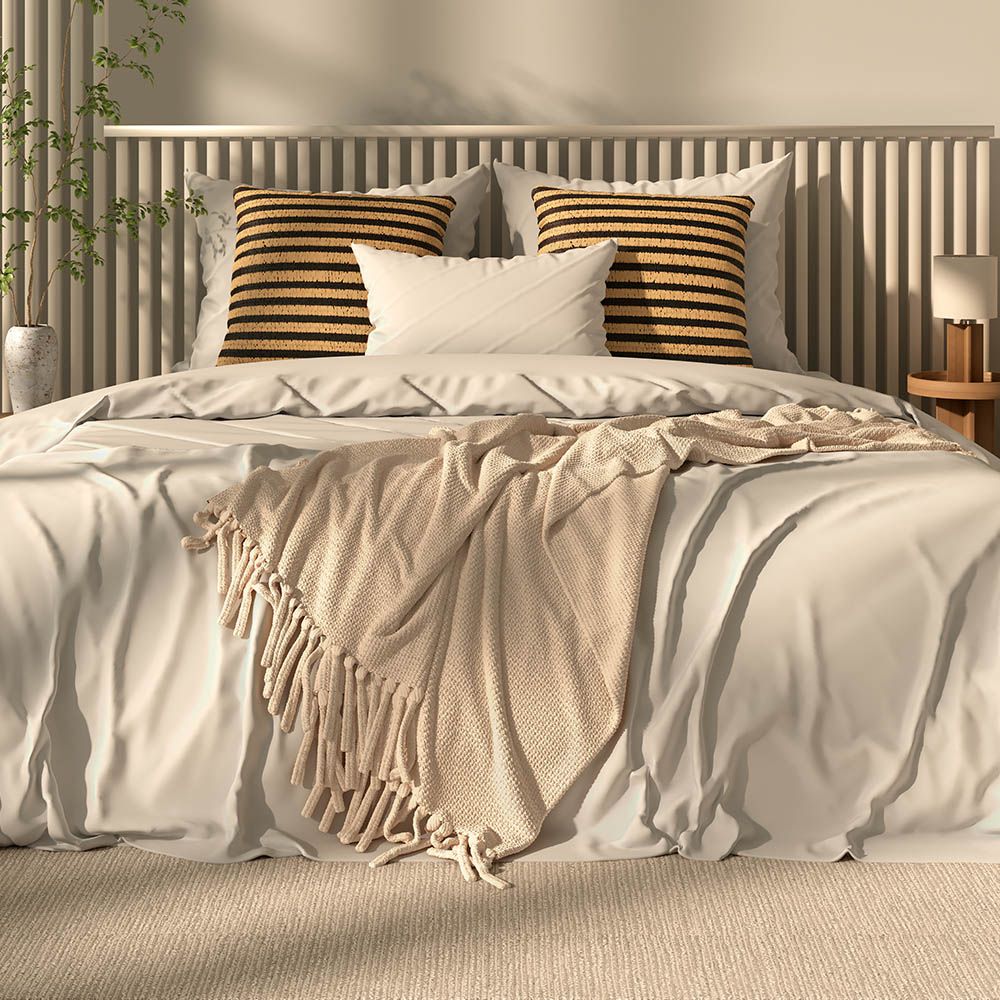 Federa per cuscino Chelsea 100% Rafia - Stile Rustico - 50x50 cm fodera + imbottitura