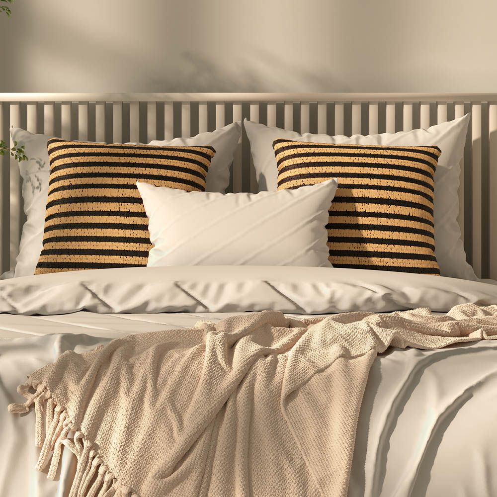 Federa per cuscino Chelsea 100% Rafia - Stile Rustico - 50x50 cm fodera + imbottitura