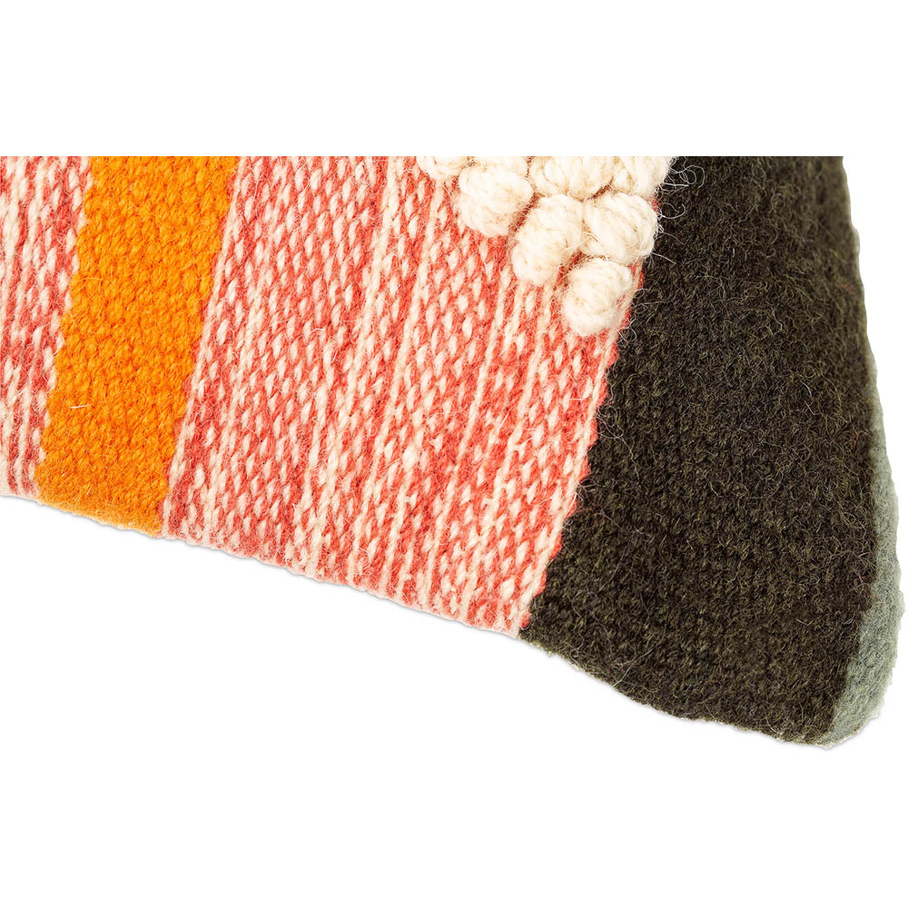 Cuscino Quadrato in Stile Boho Bali, Lana e Cotone fodera + imbottitura - Eunice