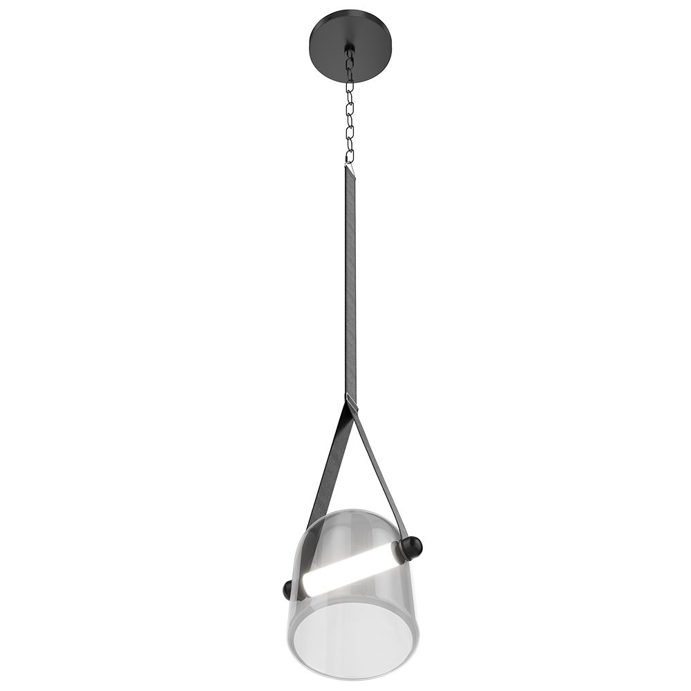 Lampada da soffitto a LED in vetro fumè, design moderno - Nam