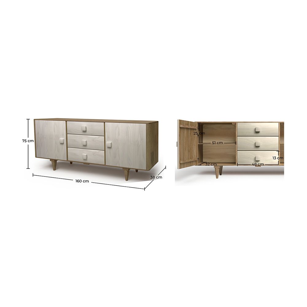 Credenza in Legno - Stile Vintage - Iona