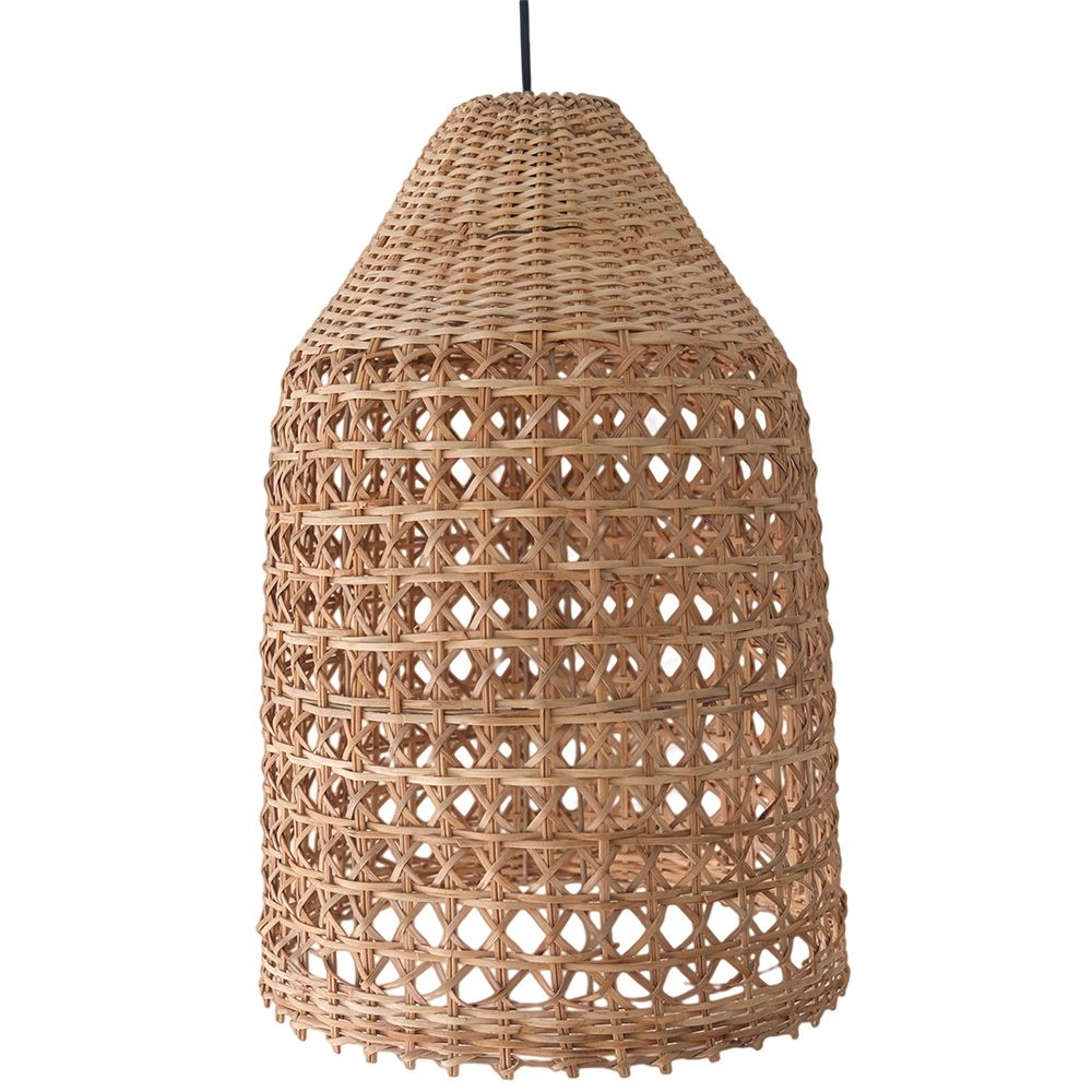 Lampadario in Rattan Naturale Boho Bali - Grau
