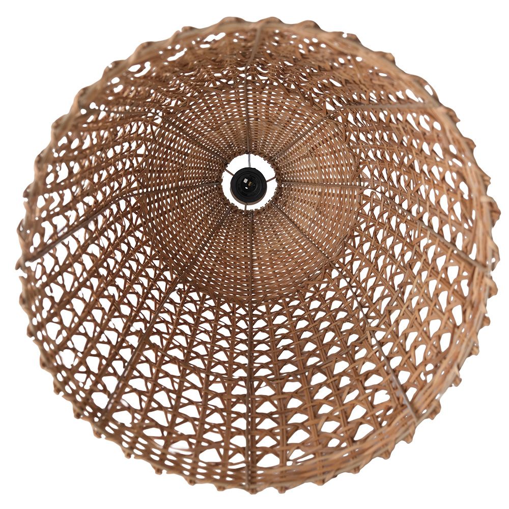 Lampadario in Rattan Naturale Boho Bali - Grau