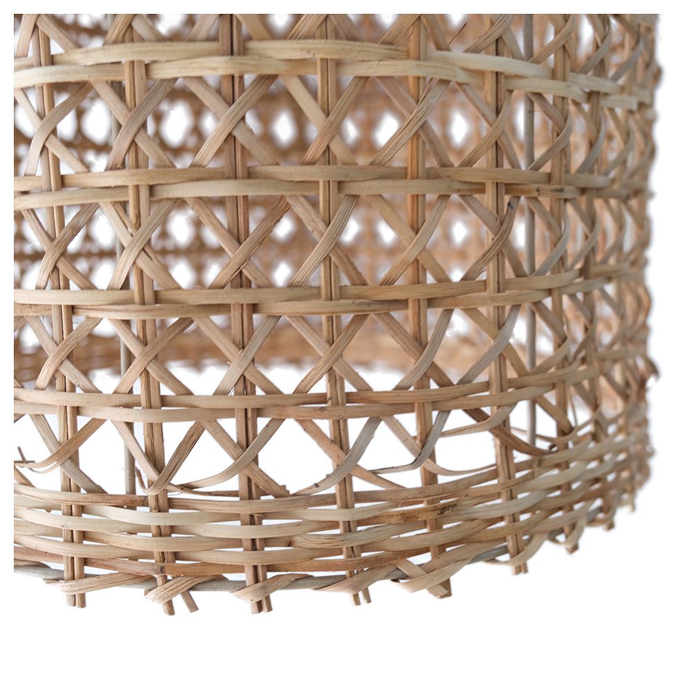 Lampadario in Rattan Naturale Boho Bali - Grau