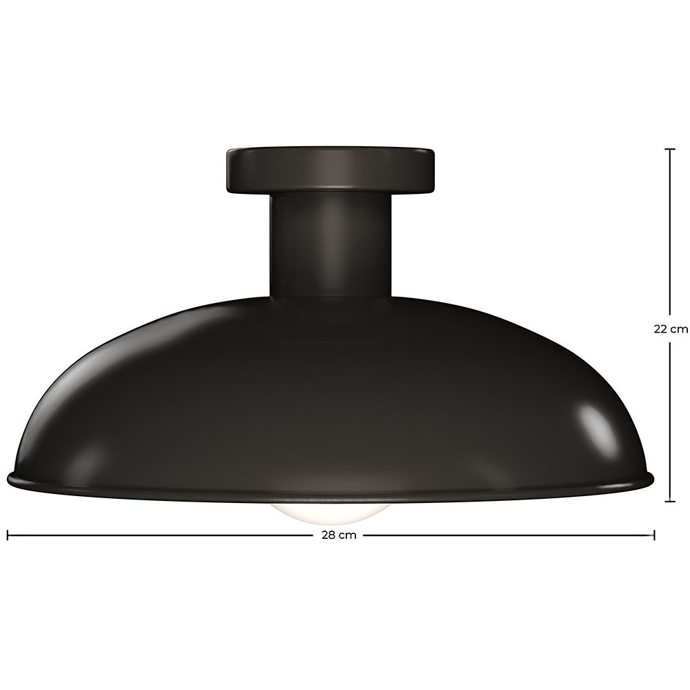 Lampada da Soffitto - Plafoniera Nera - Sine