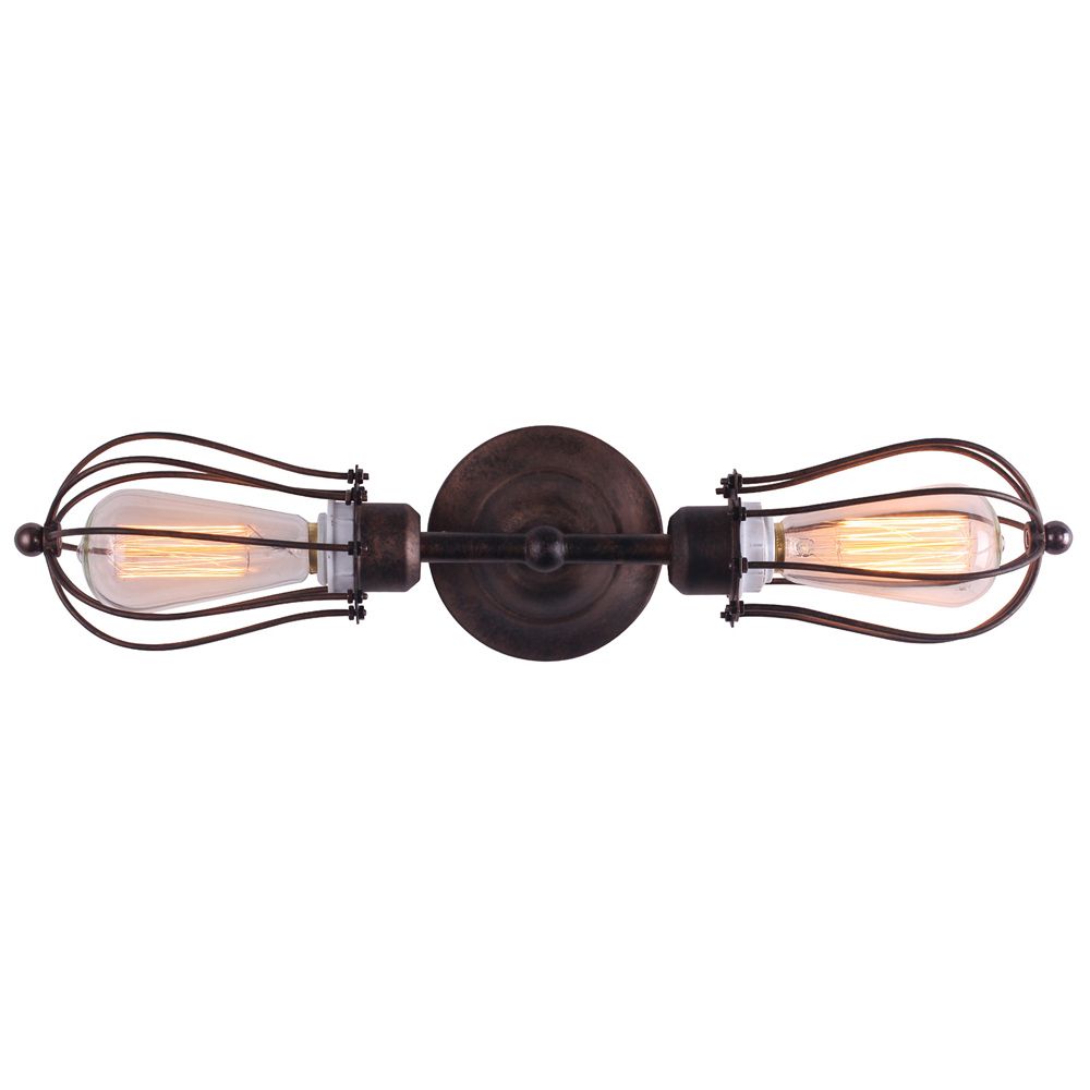Lampadario da parete Edison a Gabbia - Acciaio di carbonio