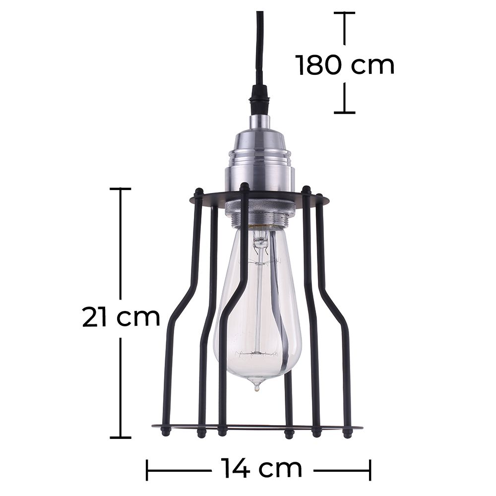 Lampada a soffitto retrò - Lampada a sospensione a gabbia - Jula