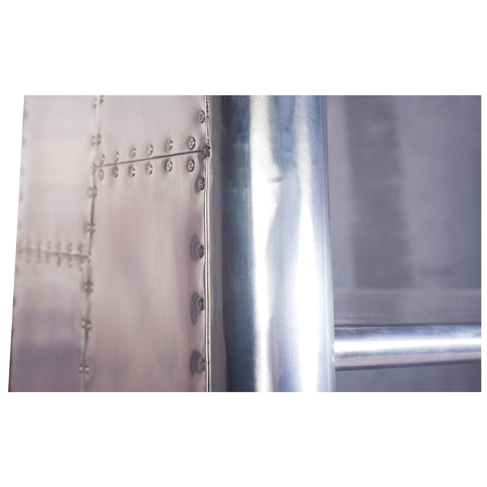 Scaffale in Metallo con Cassetto - Stile Aviatore - 4 Ripiani - Zack