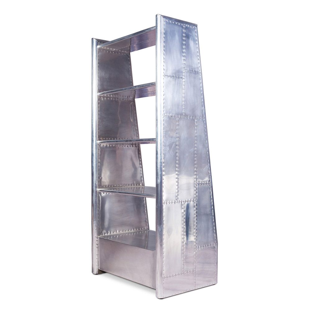 Scaffale in Metallo con Cassetto - Stile Aviatore - 4 Ripiani - Zack